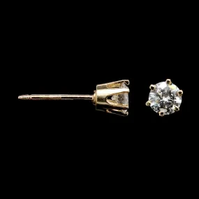 14K Yellow Gold Estate Diamond Studs