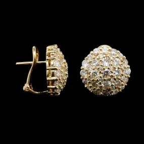 18K Yellow Gold Estate Diamond Earrings