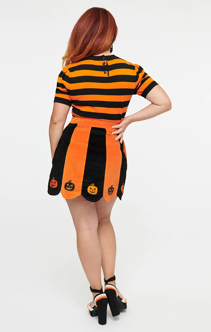 1950s Black and Orange striped sweater