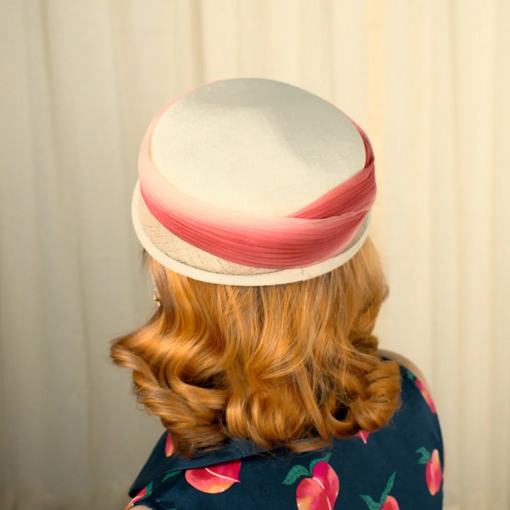 1950s Tan & Peach Hat