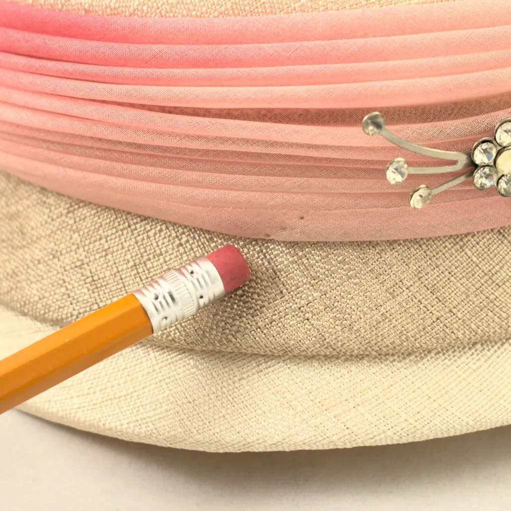 1950s Tan & Peach Hat