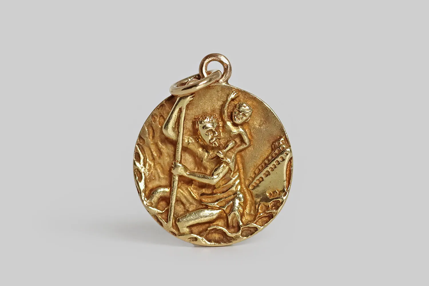 1970s High Relief Saint Christopher Medal