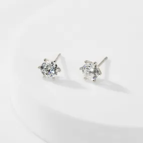 5MM SOLITAIRE CZ STUD EARRINGS - 3 Colors