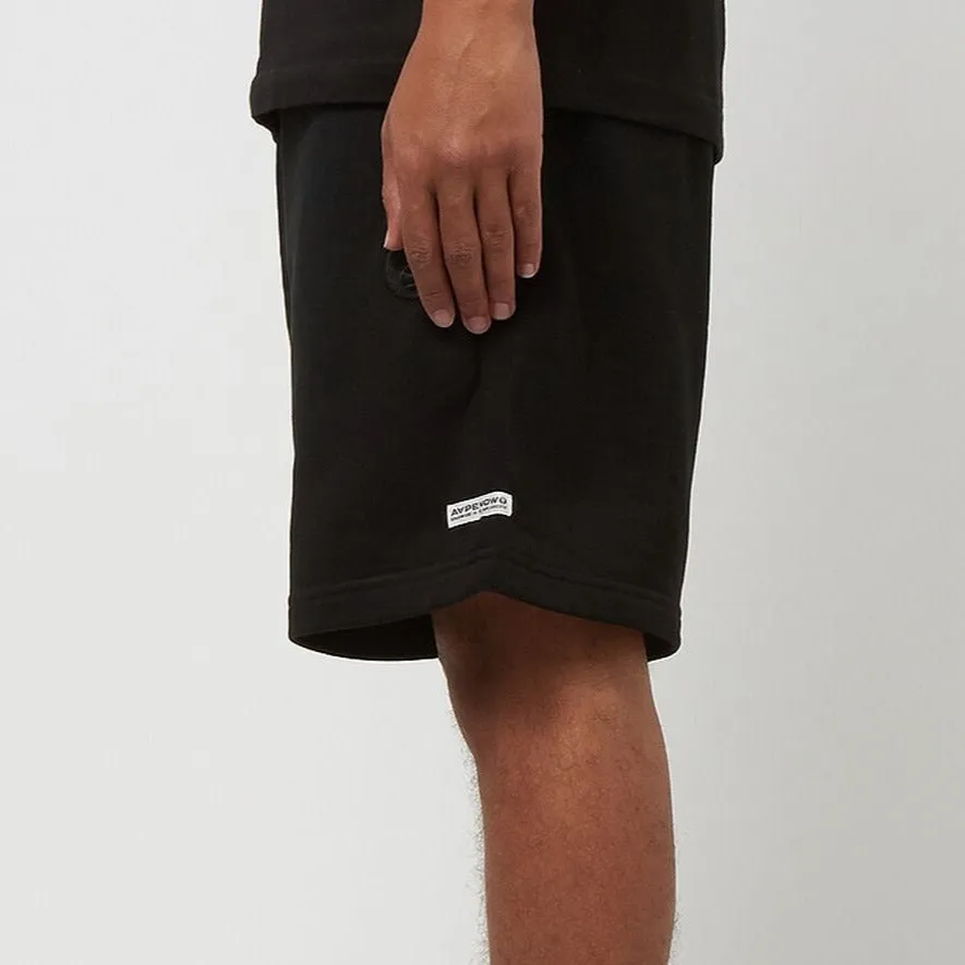 AAPE By Bathing Ape Embroidered Badge Sweat Shorts Black [6952]