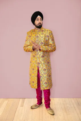 AAYAN Yellow Sherwani