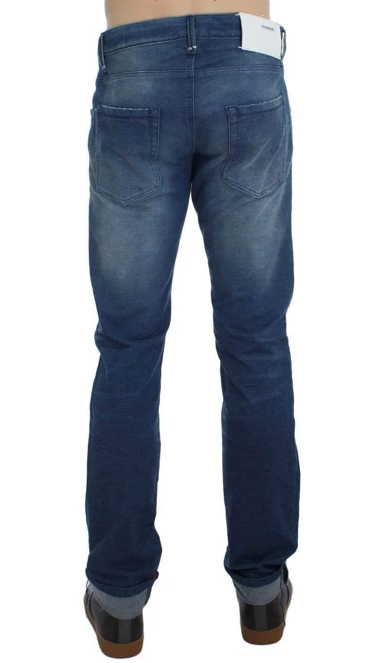 ACHT  Wash Denim Cotton Stretch Slim Fit Jeans