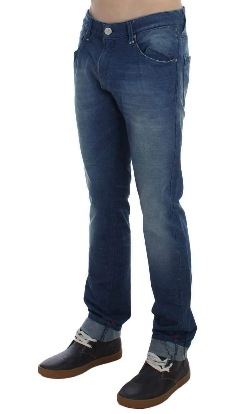 ACHT  Wash Denim Cotton Stretch Slim Fit Jeans