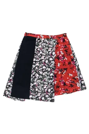 Acne Studios - Multicolored Floral Patchwork Skirt Sz 10