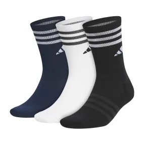 adidas Golf 3 Pack Crew Socks - Blue/White/Black