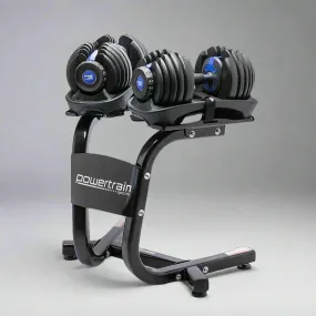 Adjustable Dumbbell Pair With Stand