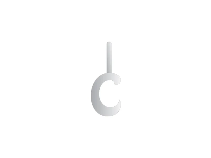 Alphabet letter "C" charm