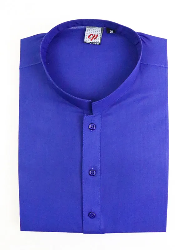 AM Men's Festive Plain Kurta Royal Blue