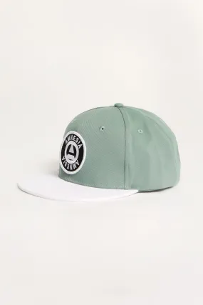 Amnesia Mens Patch Logo Flat Brim Hat