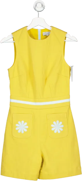 & Other Stories Yellow X Sindiso Khumalo Structured Cotton Playsuit UK 6