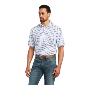 'Ariat' Men's All Over Print Polo - White