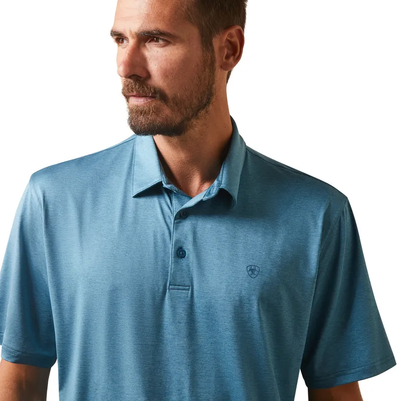 'Ariat' Men's Charger 2.0 Polo - Eurasian Teal