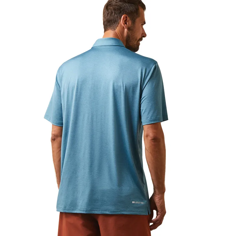 'Ariat' Men's Charger 2.0 Polo - Eurasian Teal