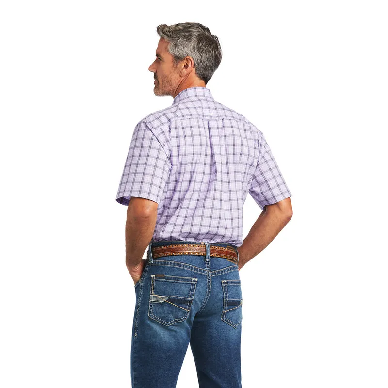 'Ariat' Men's Pro Bruce Classic Short Sleeve - Lavender