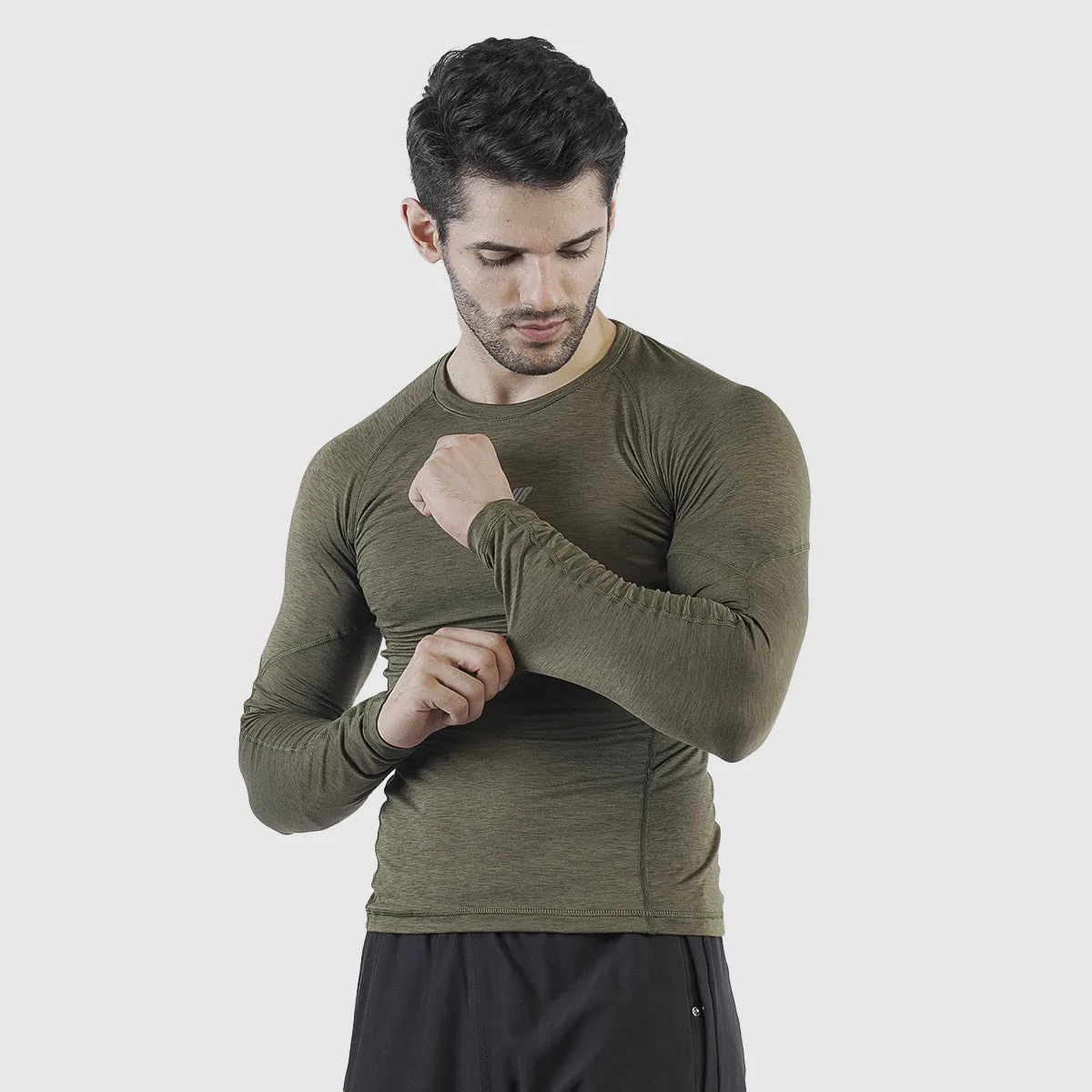 Armour Compression LongSleeves Tee (MLNG-Olive)