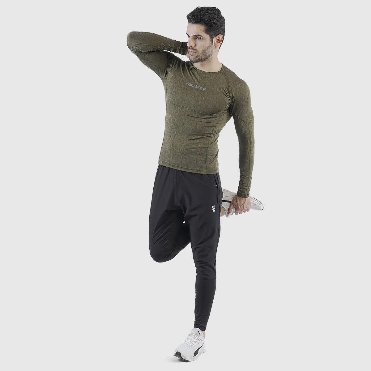 Armour Compression LongSleeves Tee (MLNG-Olive)