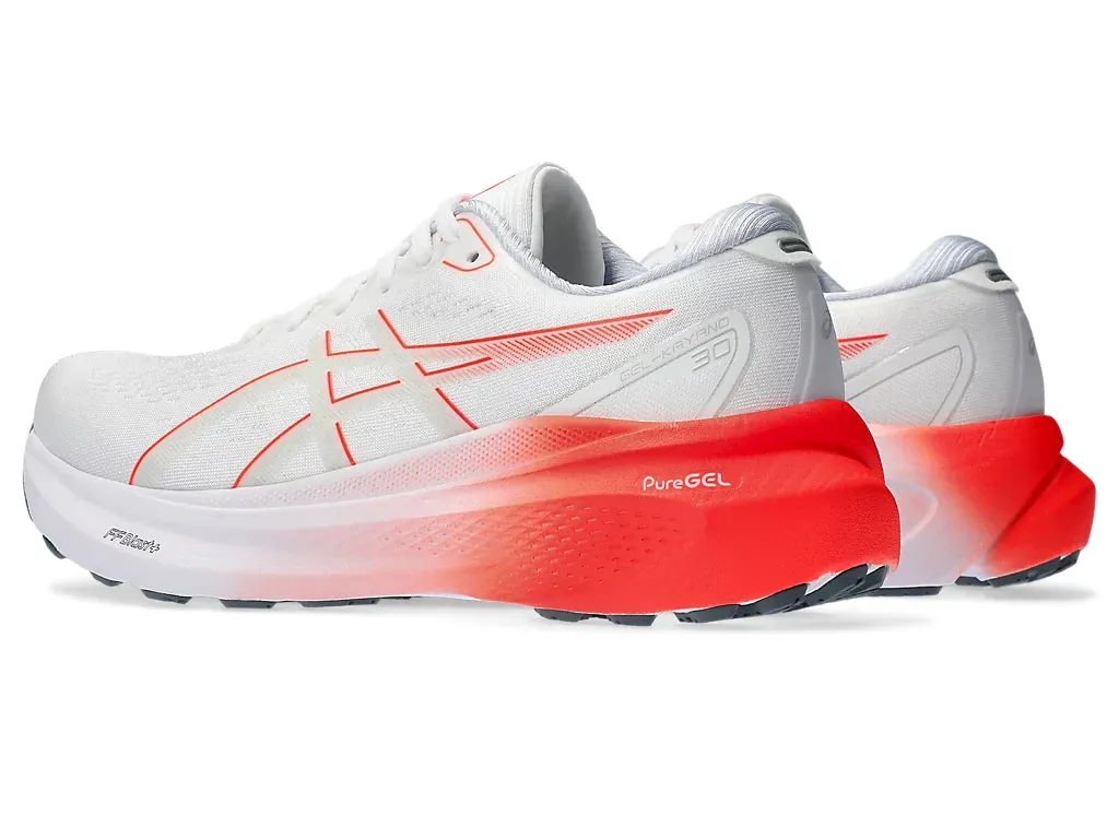 Asics Men's GEL-KAYANO 30 - White/Sunrise Red