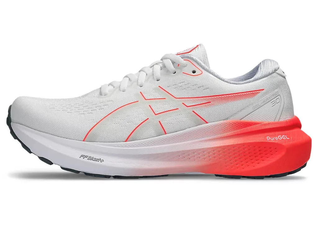 Asics Men's GEL-KAYANO 30 - White/Sunrise Red