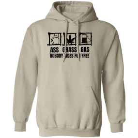 Ass Grass Gas /white Hoodie