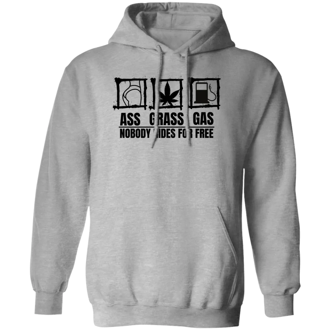 Ass Grass Gas /white Hoodie