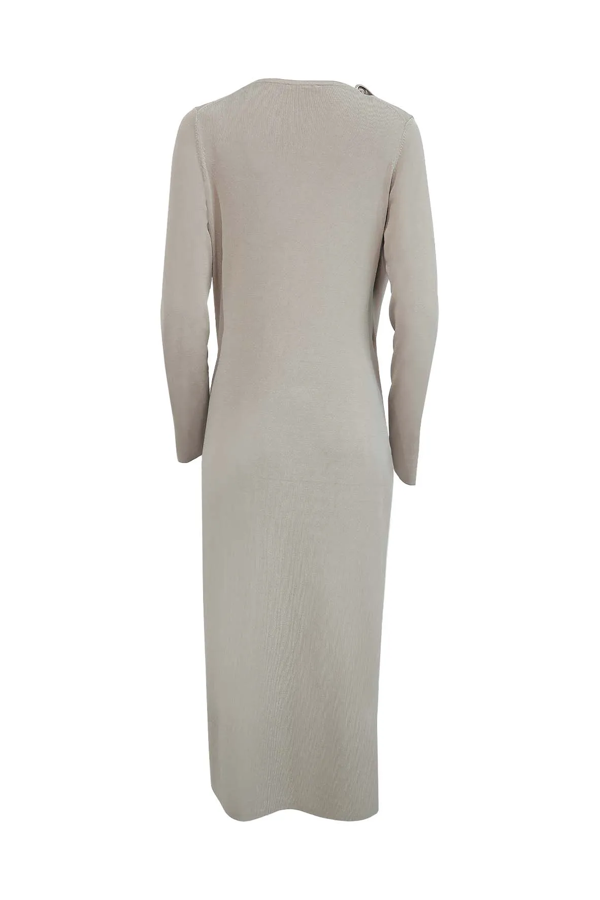 Asymmetric Knitted Wrap Dress