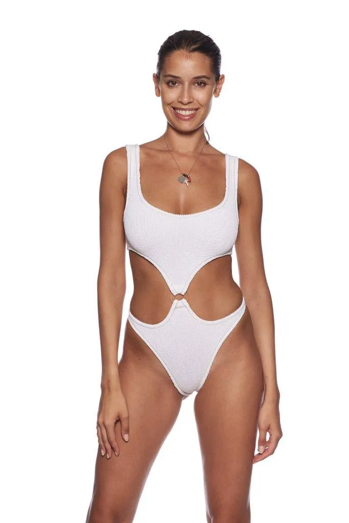 Augusta Scrunch Swimsuit in White