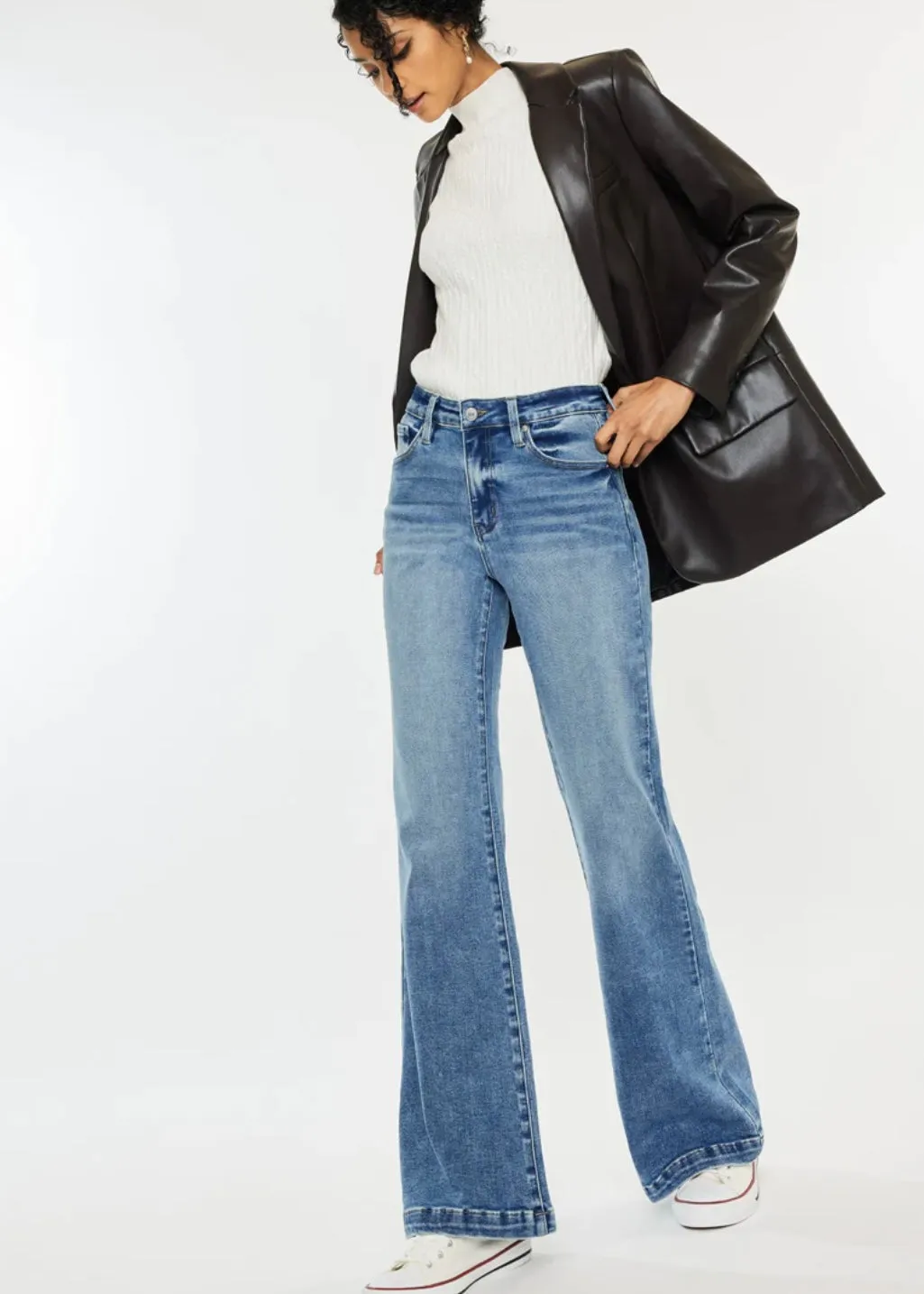 Avonlea High Rise Wide Leg Flare Jean