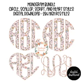 Back to School Monogram - Multiple Styles - Digital Download