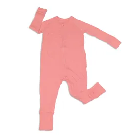 Bamboo 2-way Zippy Romper w/rollover cuffs (Pink Lemonade)