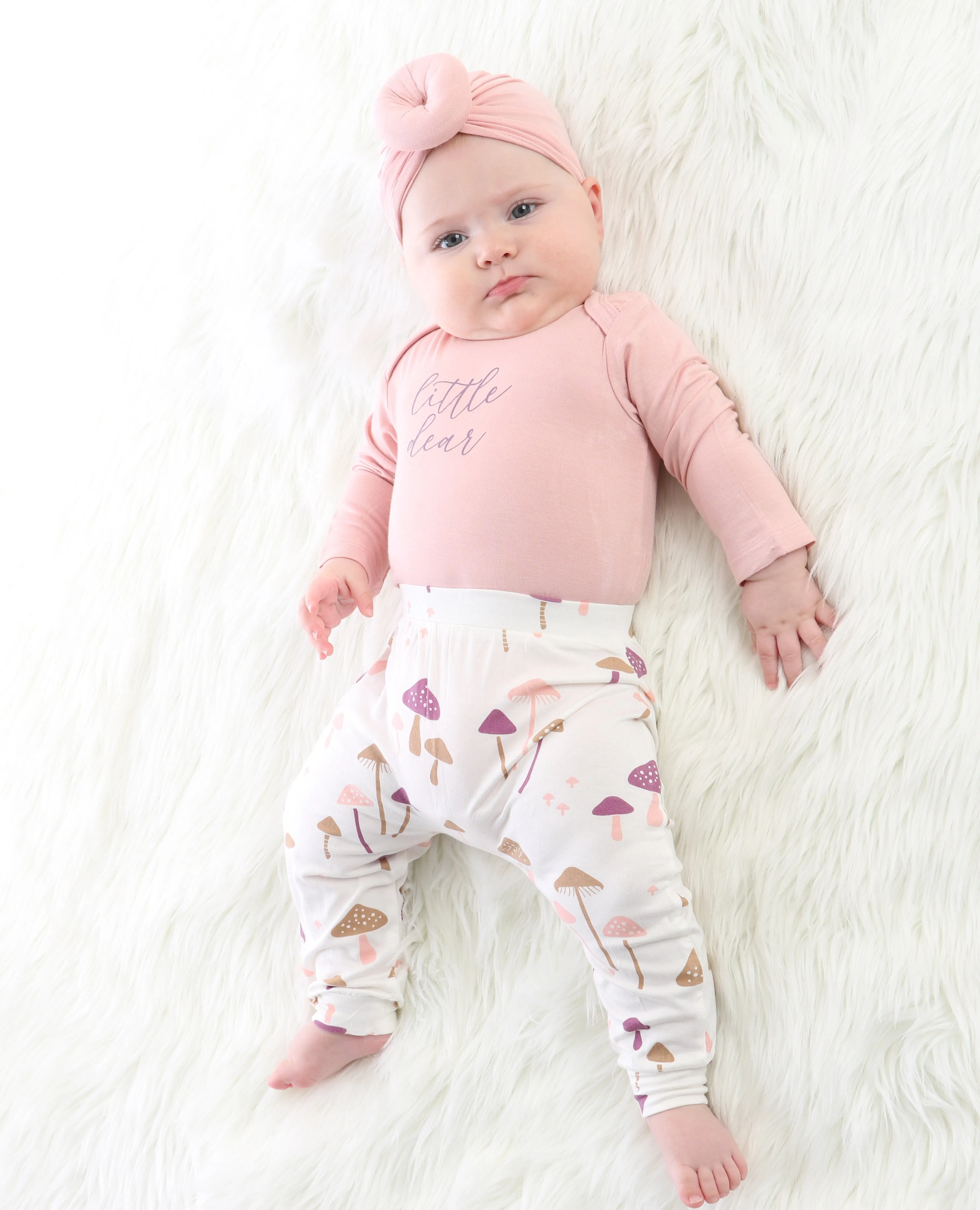 Bamboo Long Sleeve Onesie (Powder Pink)