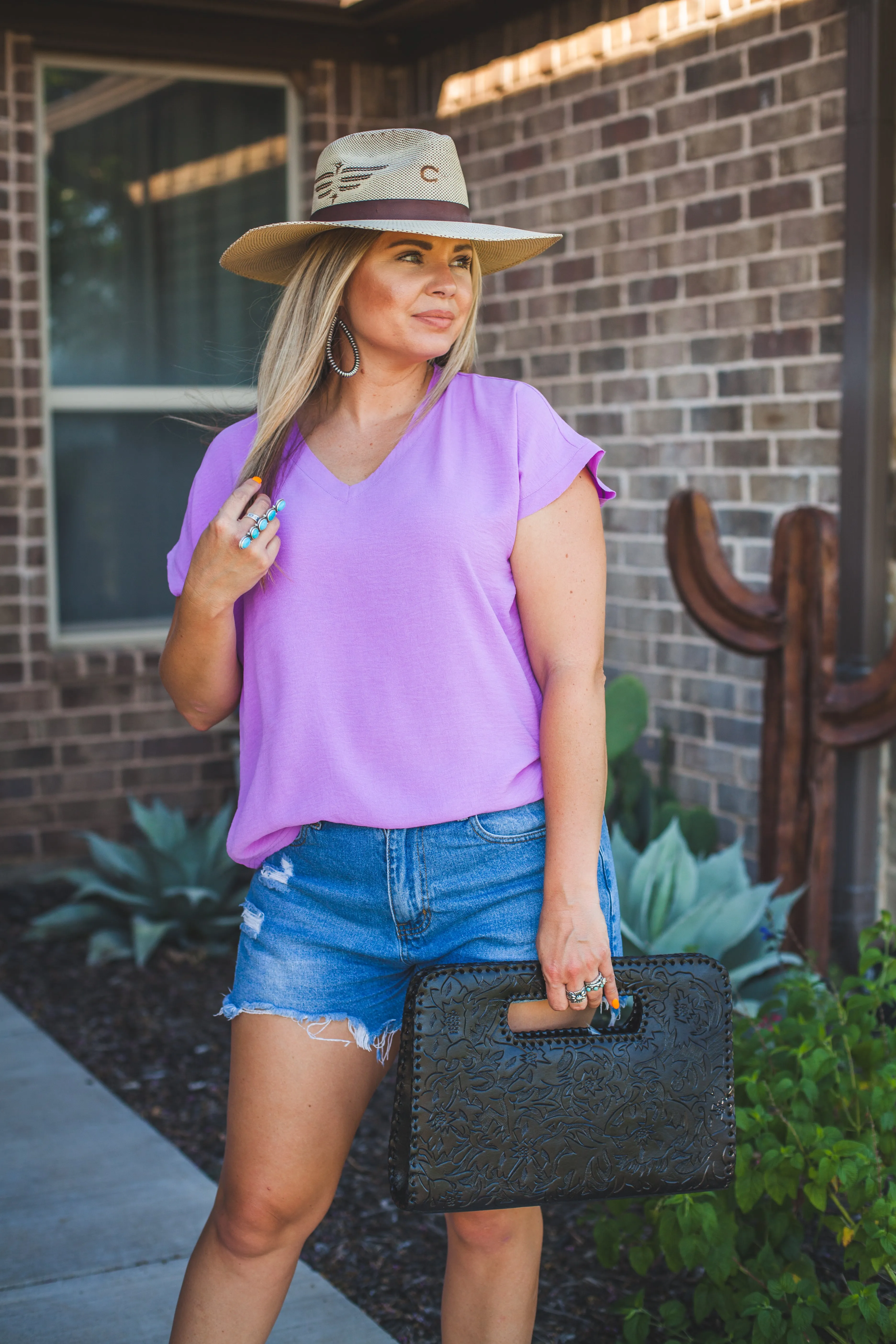 Basic Short Sleeve in Lilac