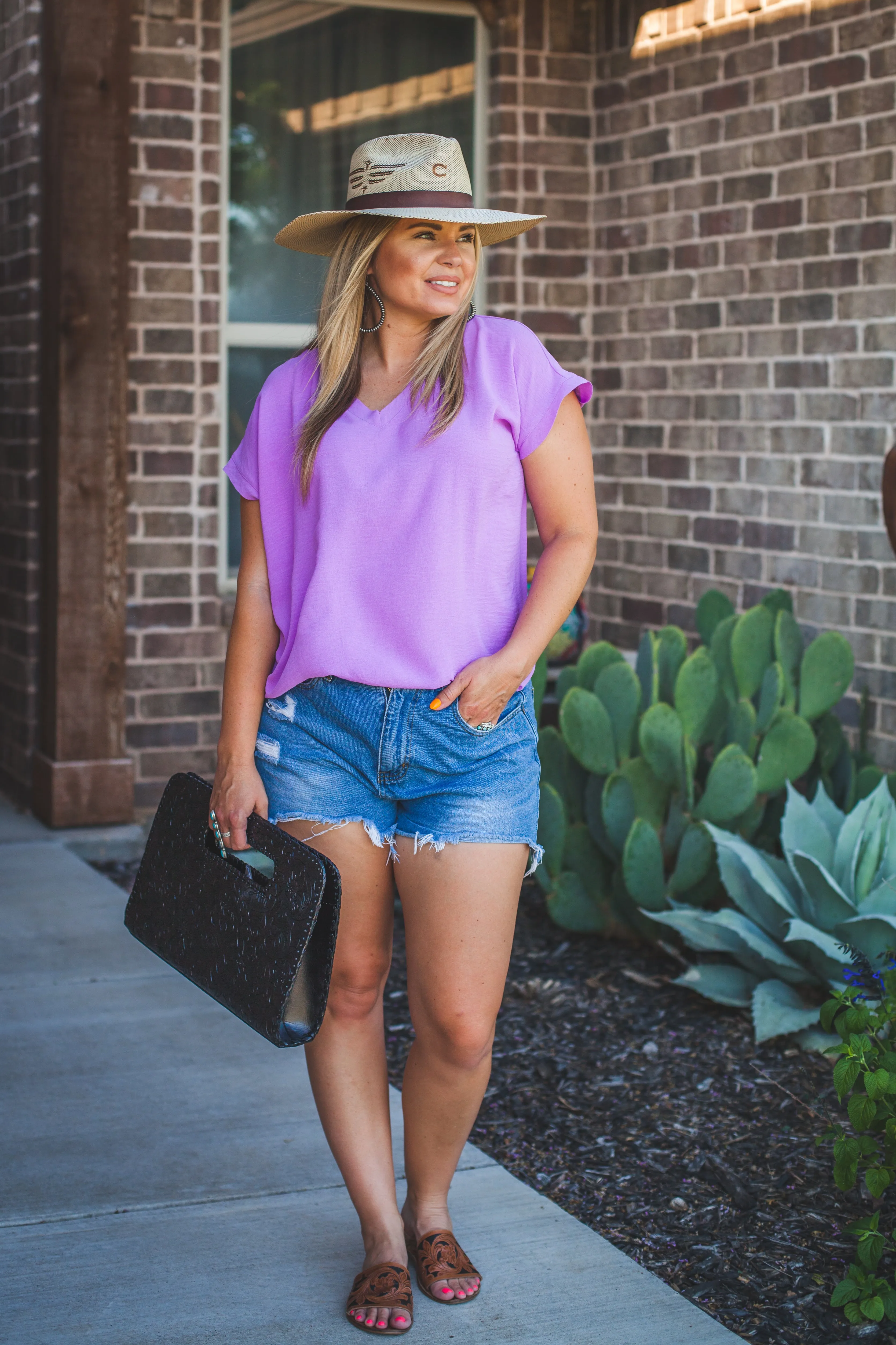 Basic Short Sleeve in Lilac