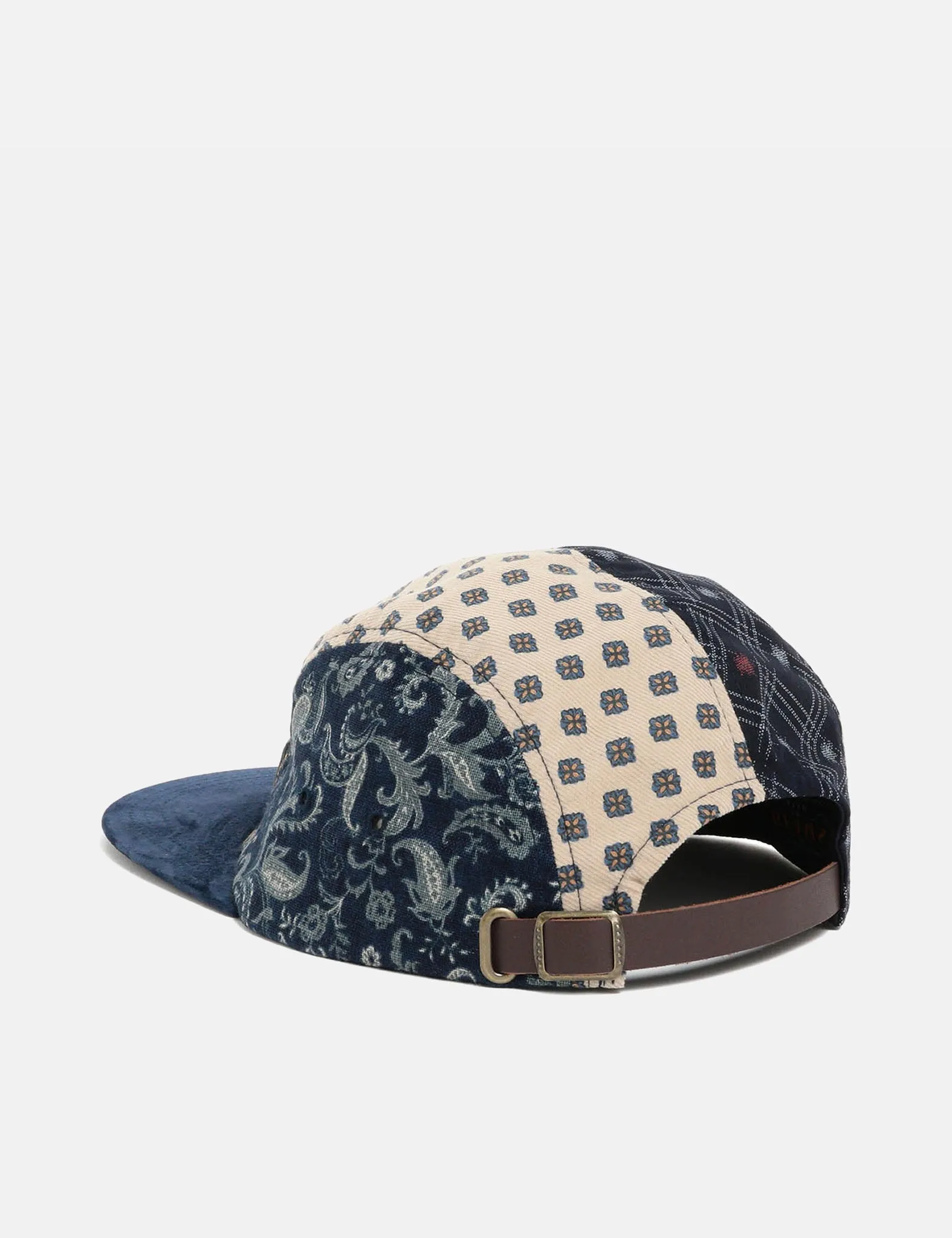 Beams Plus 5 Panel Cap - Multi Navy Blue