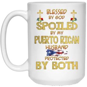 Blessed, Spoiled and Protected 15 oz. White Mug