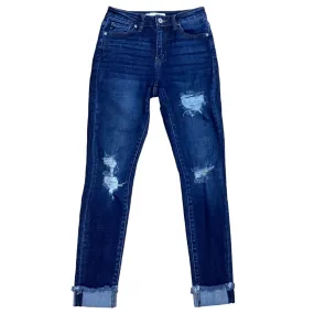 Blue Denim Jeans Skinny Kancan, Size 2