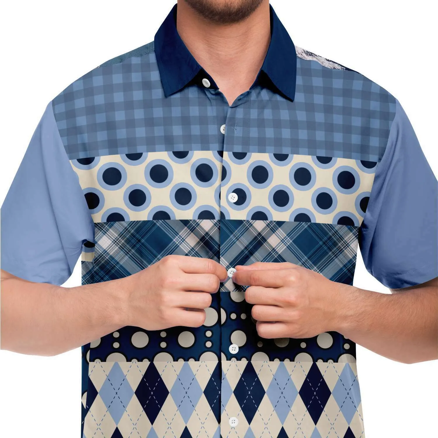 Blueberry Hill Button Short Sleeve Down Shirt