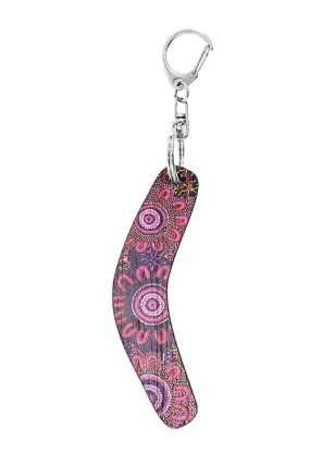 Boomerang Shape Wooden Keyring (Australian Made) - Womens Business By Merryn Apma