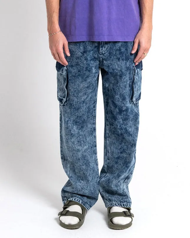 Burly Cargo Pant - Mid Indigo