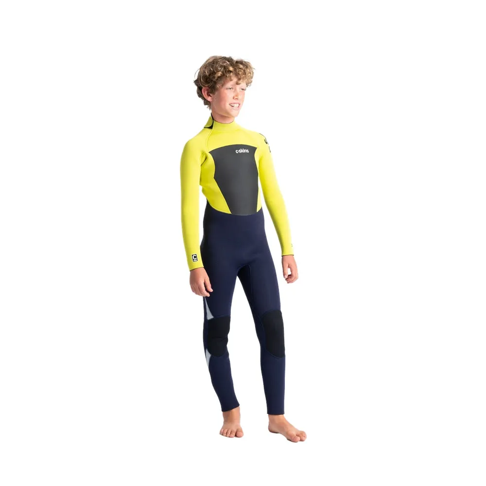 C-Skins Legend Junior 5/4/3mm Kids Wetsuit - Slate, Flash Green & Silver