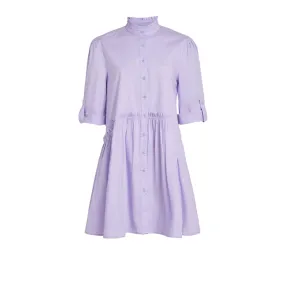 Cammie Ruffle Shirt Dress | Lavender