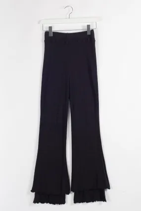 CAN-CAN Flared Bamboo Pants - Black