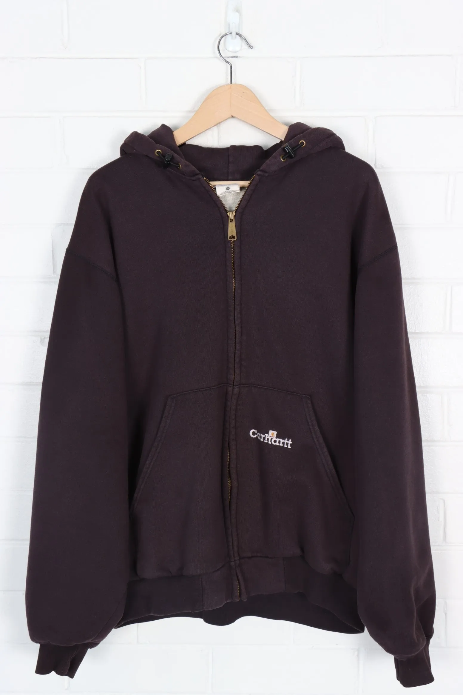 CARHARTT Plum Embroidered Full Zip Lined  Sweatshirt (XXL)