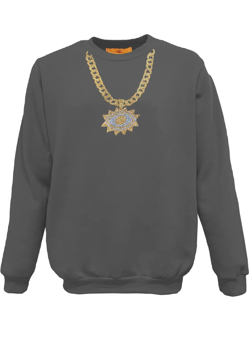 C.Bonz Eye Pendant Chain Unisex Crew Pullover