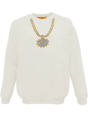 C.Bonz Eye Pendant Chain Unisex Crew Pullover