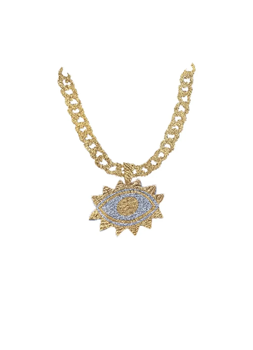 C.Bonz Eye Pendant Chain Unisex Crew Pullover