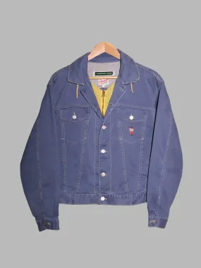 Chevignon Denim 1990s smoky blue denim trucker jacket with integrated vest - M